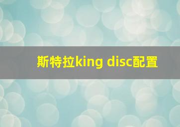 斯特拉king disc配置